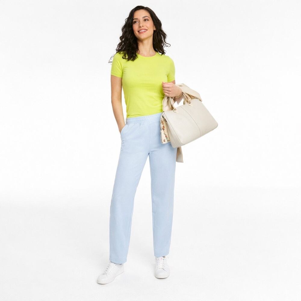 NWT On 34th Pull-On Chino Pants Straight Leg – Small - Frozen Blue